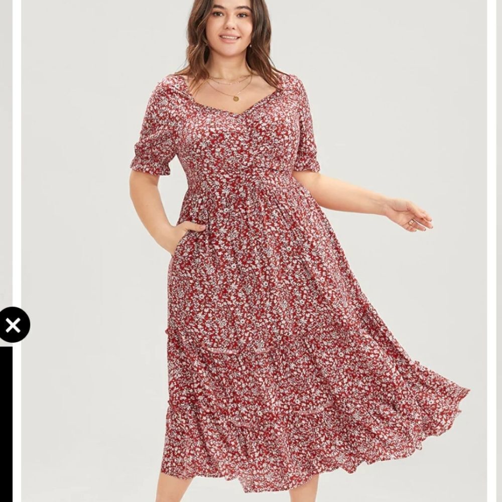 NWT BloomChic red floral dress